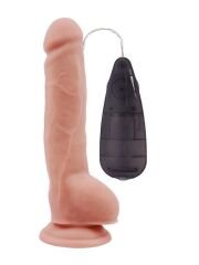 Extra Fun Gerçekçi Realistik Vibratör | 23.5 cm, Kıkırdaklı, Esnek ve Vantuzlu Dildo