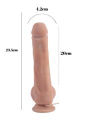 Extra Fun Gerçekçi Realistik Vibratör | 23.5 cm, Kıkırdaklı, Esnek ve Vantuzlu Dildo
