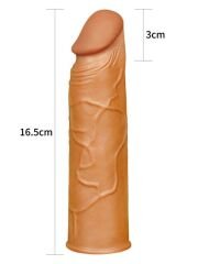 Censan Add 1" Pleasure X Tender Penis Sleeve Brown