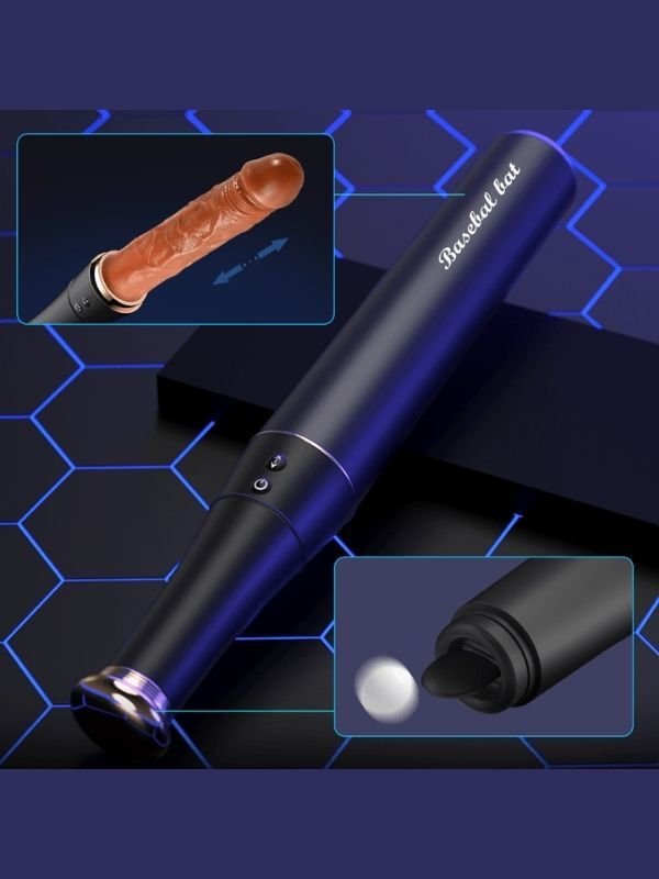 Beyzbol Sopası Titreşimli Vibratör | İleri Geri ve Dil Hareketli, Şarjlı ve Su Geçirmez