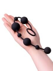 CENSAN Coron Anal Boncuk Silikon Siyah 35,9cm