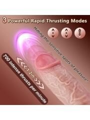 Thrusting Huge & Thick Dildo Vibratör 21 cm | Güçlü Thrust ve Yoğun Dolgunluk | 724Haz