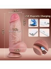 Thrusting Huge & Thick Dildo Vibratör 21 cm | Güçlü Thrust ve Yoğun Dolgunluk | 724Haz