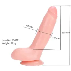 Skewed Old 23 cm Dildo – Gerçekçi & Vantuzlu | 724Haz