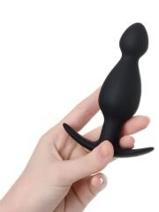 CENSAN Anal Plug boyut M silikon siyah 11,5 cm