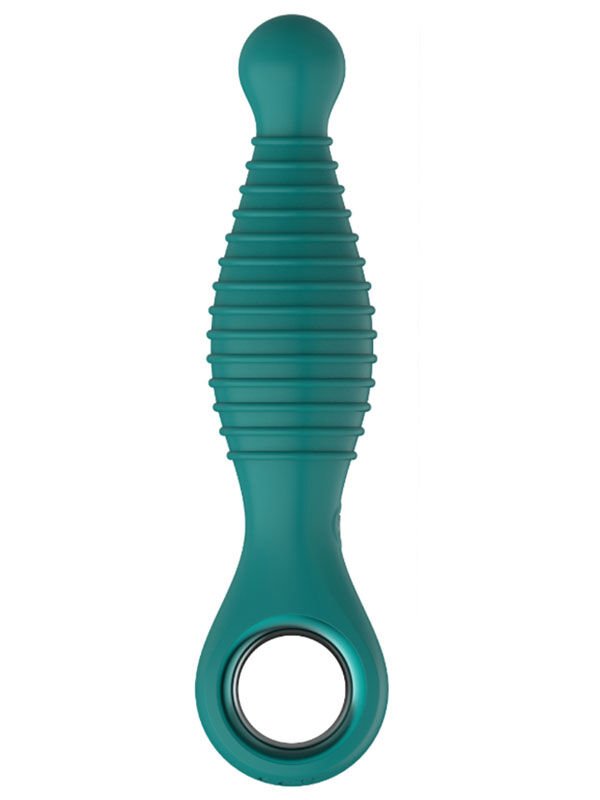 Xuanai Şarjlı Tırtıklı Anal Vibratör Yeşil - Su Geçirmez Anal Plug