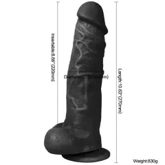 Xise King Flexible Black 27 Cm Siyah Dildo