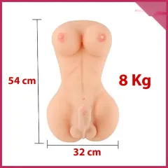 Nalada Penisli ve Göğüslü Transeksüel Mastürbatör