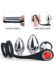 S.Hande Metal Anal Plug Seti ve Penis Halkası – Şık ve Dayanıklı Seks Aksesuarları