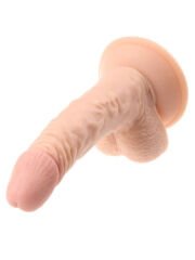 Gerçekçi Testisli Dildo 18,5 cm – Dolgun Doku & Vantuz | 724Haz