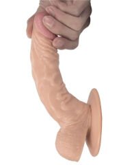 Gerçekçi Testisli Dildo 18,5 cm – Dolgun Doku & Vantuz | 724Haz
