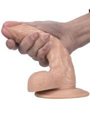 Gerçekçi Testisli Dildo 18,5 cm – Dolgun Doku & Vantuz | 724Haz