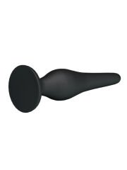 Siyah Silikon Anal Tıkaç Set, Küçük & Orta Boy