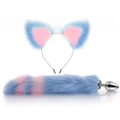 Kuyruklu Anal Plug Sevimli Kedi Kulak Cosplay