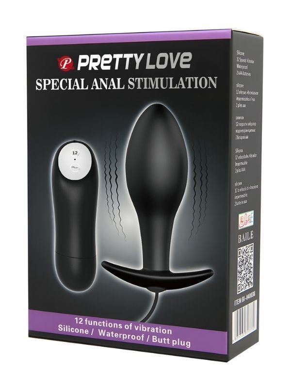 724Haz Special Anal Stimulation Titreşimli Anal Plug | 12 Fonksiyon, Kumandalı, Silikon