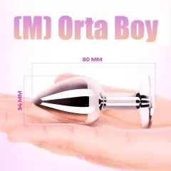 Sevindik Medikal Taşlı Orta Boy Anal Plug