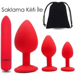 Sevindik Medikal Diamond Vibratörlü Anal Plug Seti