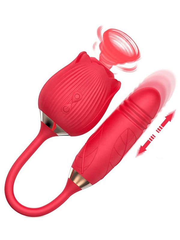 NOXXX Klitoral İtme & Titreşimli Rose Vibratör – 10 Sucking & 10 Titreşim Modu