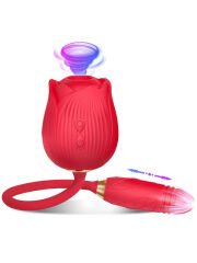 Klitoral İtme & Titreşimli Rose Vibratör – 10 Sucking & 10 Titreşim Modu