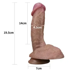 Lovetoy Nature Cock 19.5 Cm Çift Katmanlı Silikon Dildo