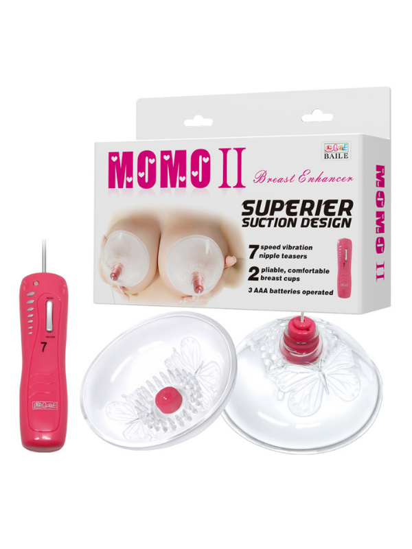 Momo 2 Göğüs Titreşimli Süstion Pompa | Vakumlu & Titreşimli Uyarım | 724Haz