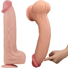 Lovetoy 36 Cm Çift Katmanlı Kayar Derili Dildo