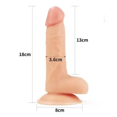 LoveToy The Ultra Soft Dude 18 Cm Dildo