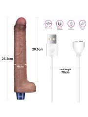 Real Softee Şarjlı Silikon Titreşimli Dildo – 26,5 cm