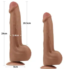 Lovetoy 29 Cm Çift Katmanlı Kayar Derili Melez Dildo