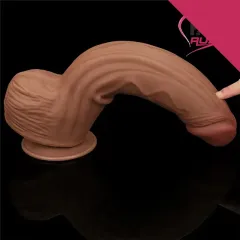 Lovetoy 31 Cm Çift Katmanlı Kayar Derili Melez Dildo