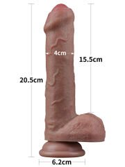 724Haz 20 cm Dual Layered Silicone Cock - Çift Katmanlı Ultra Gerçekçi Dildo, Yumuşak Et Dokulu