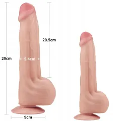 Lovetoy 29 Cm Çift Katmanlı Kayar Derili Dildo