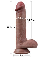 Çift Katmanlı Silikon Realistik Cock – 19,5 cm