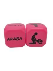 Büyük Renkli Pozisyon Zarı Pembe | Eğlenceli Çift Oyunu