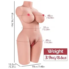 Nina 4 Kg Gerçekçi Yarım Vücut Mega Mastürbatör