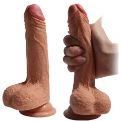Shequ Crowley 18 Cm Çift Katmanlı Platinum Dildo