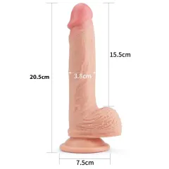 Lovetoy Nature Cock 20,5 cm – Çift Katmanlı Platinum Gerçekçi Dildo | 724Haz
