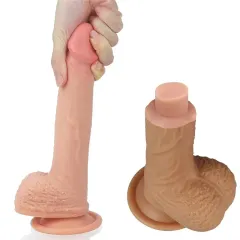 LoveToy Nature Cock 20.5 Cm Çift Katmanlı Platinum Dildo