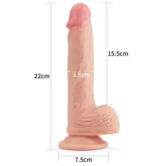 LoveToy Nature Cock 21.5 Cm Çift Katmanlı Platinum Dildo