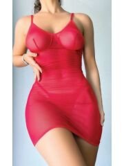 Arkası İp Detaylı Fantazi Çekici Mini Gecelik