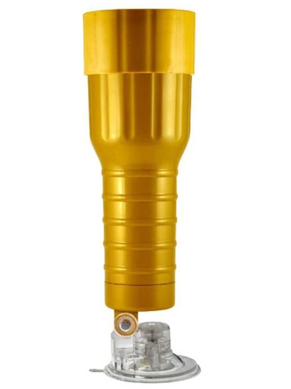 724Haz Desire Cup Fener Tipi Vantuzlu Suni Vajina Masturbator - Altın Renk