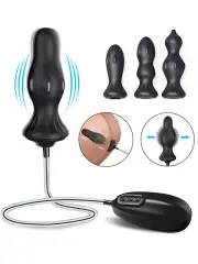 Titreşimli ve Şarjlı Şişirilebilir Anal Set – Uzaktan Kumandalı, Ayarlanabilir Genişlikli Anal Oyuncak