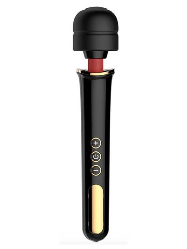 Şarj Edilebilir Siyah Wand Masaj Aleti | Sessiz & Su Geçirmez Kablosuz Tasarım | 724Haz