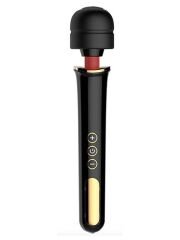 Şarj Edilebilir Siyah Wand Masaj Aleti | Sessiz & Su Geçirmez Kablosuz Tasarım | 724Haz