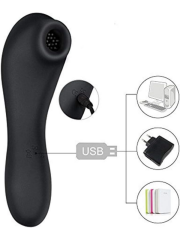 Siyah Klitoral Emiş Vibratörü – 10 Modlu G Noktası Uyarım