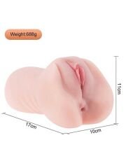 Çift Girişli Anal ve Vajinal Gerçekçi Masturbator | Yumuşak ve Dayanıklı Tasarım