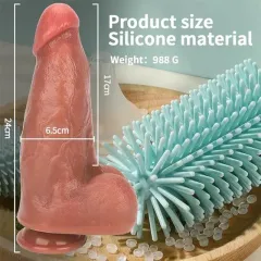 Big Bold Hareketli Isıtmalı Rotasyonlu Titreşimli Dildo