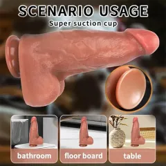Big Bold Hareketli Isıtmalı Rotasyonlu Titreşimli Dildo