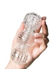 Lingam Mastürbatör Rashmi TPE Şeffaf - 15.5 cm Ultra Gerçekçi