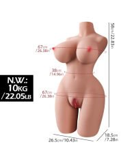 724Haz Yarım Bacaklı Yarım Vücut Manken | Gerçekçi Silikon ve TPE Seks Oyuncağı
